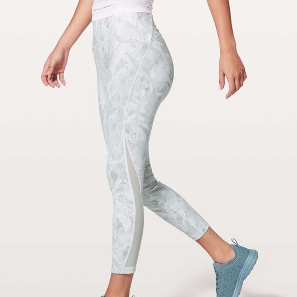 Lululemon Train Times 7/8 pant 25" Jasmine White Multi Leggings - Picture 1 of 9